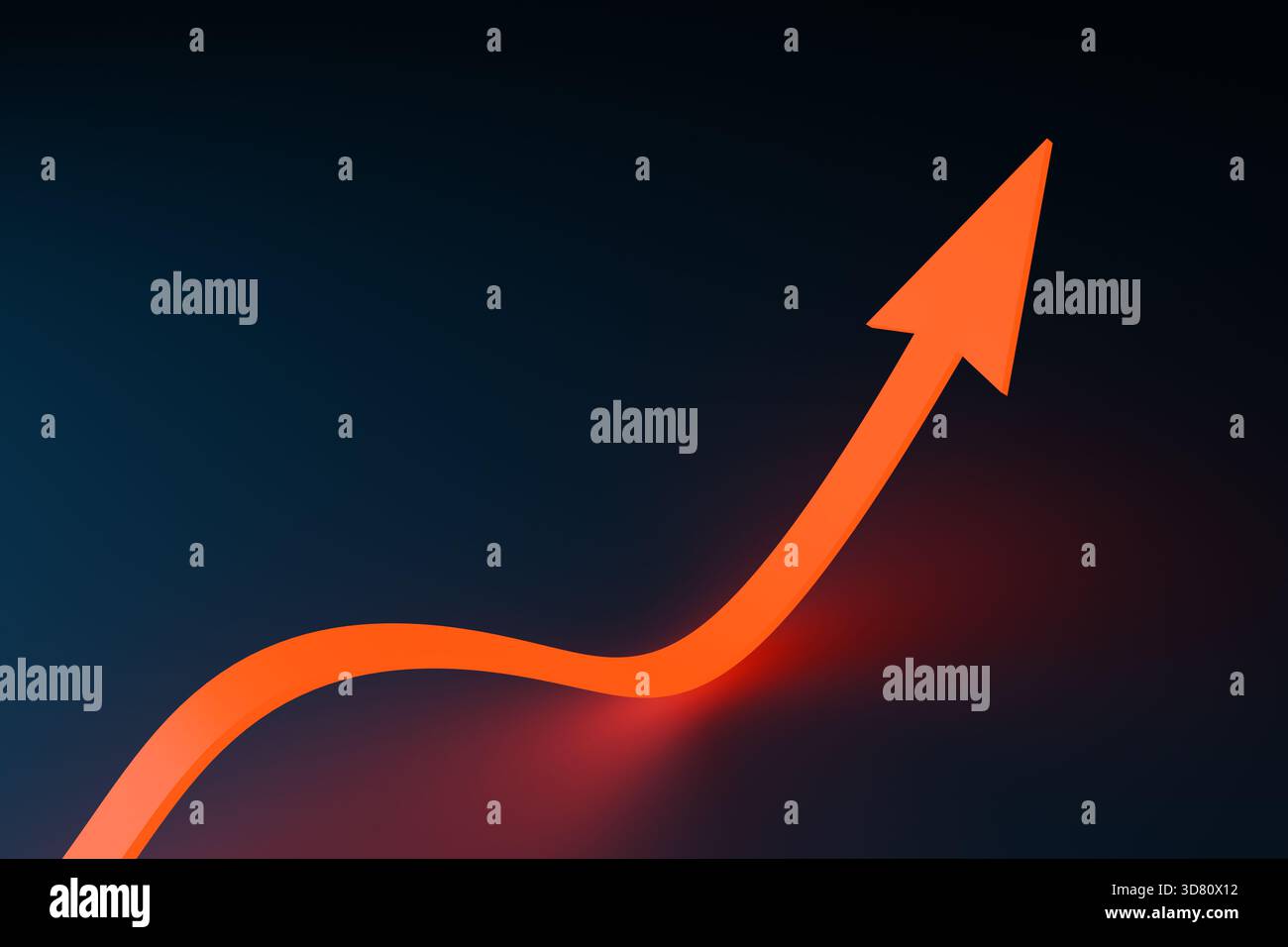 Red arrow 3d curve hi-res stock photography and images - Alamy