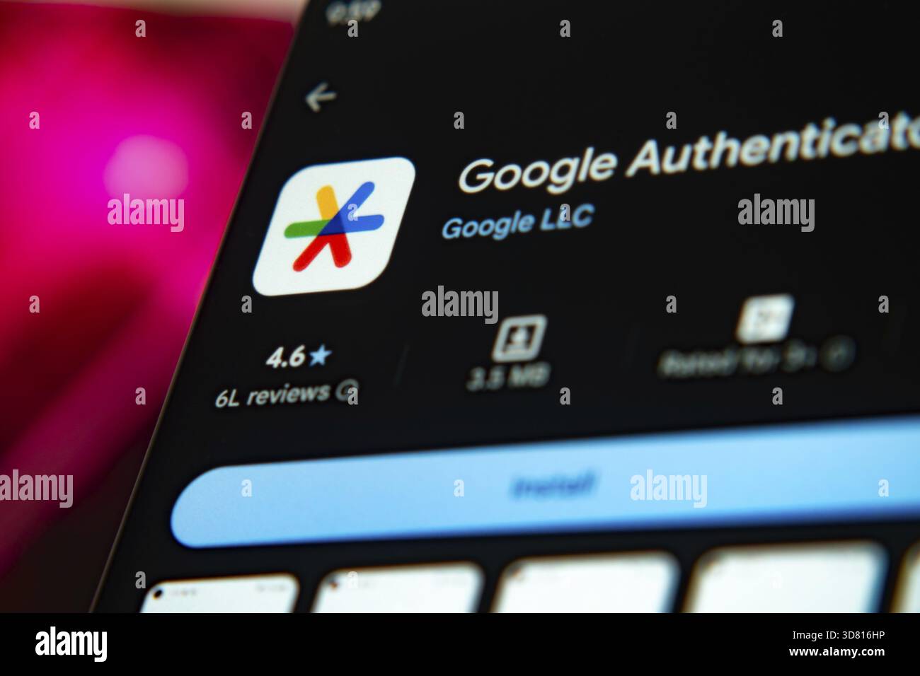 Google Authenticator app highlighted on app store with similar design ...