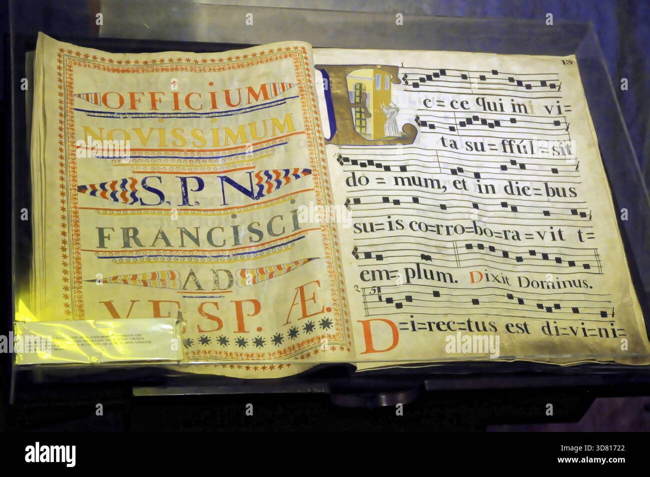 God Lettering In Musical Notes Historical manuscript with musical notes and decorative lettering ...