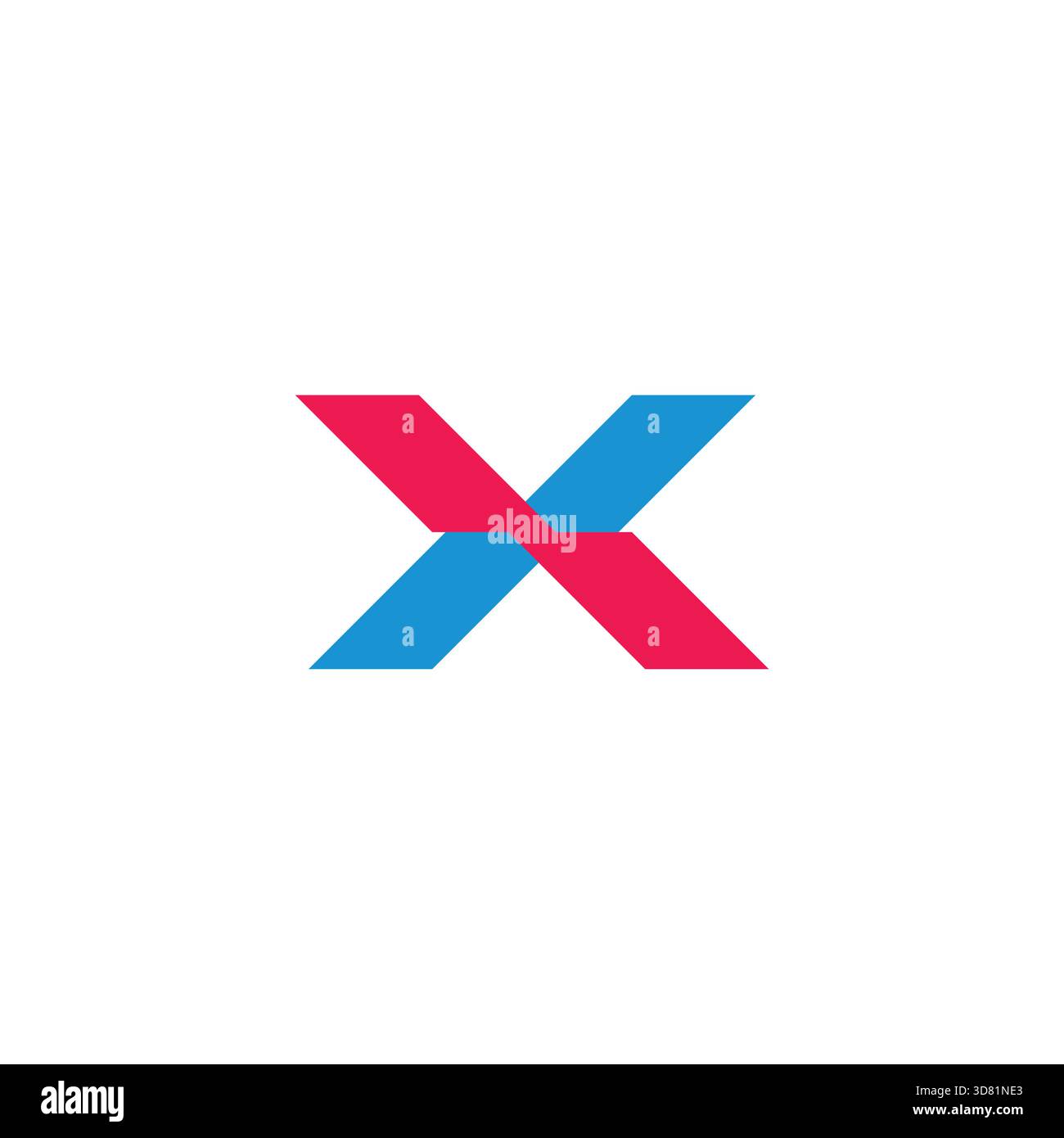 letter xk simple colorful linked geometric logo vector Stock Vector