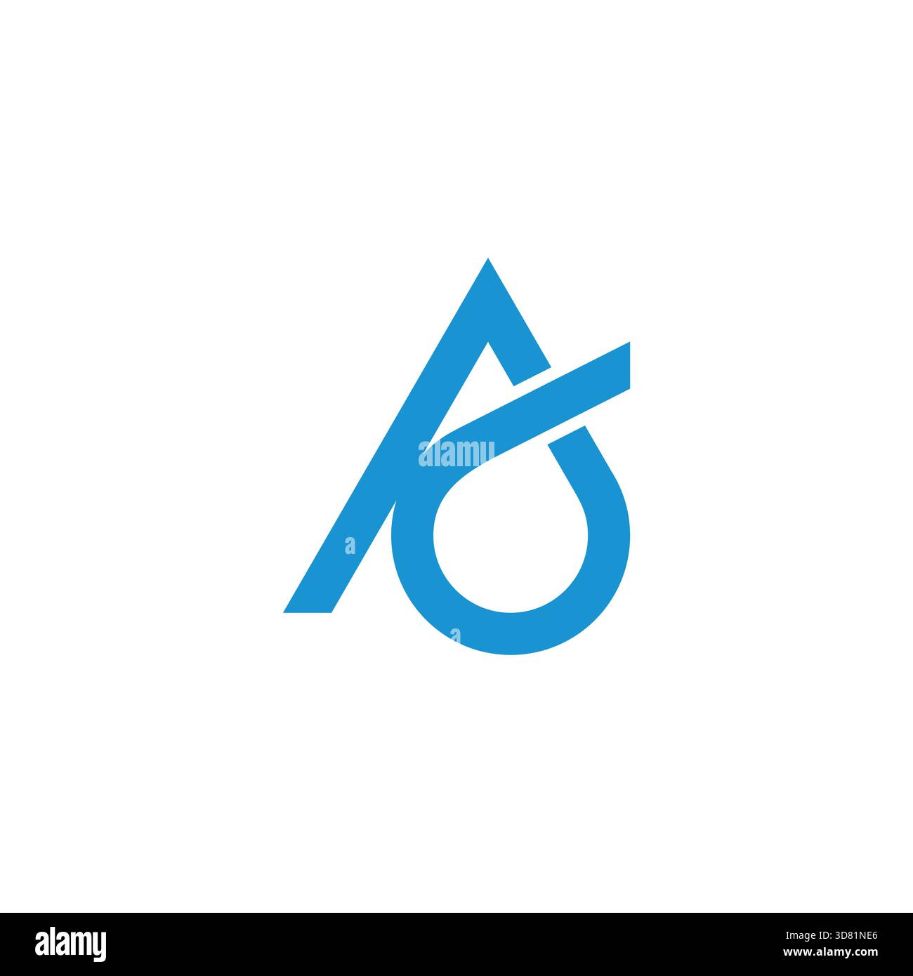 letter ad simple geometric loop lines logo vector Stock Vector