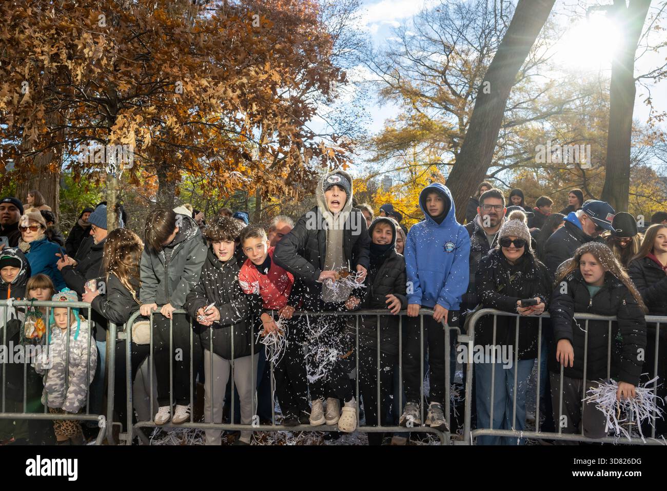 NEW YORK, NEW YORK - NOVEMBER 27: Children watch the Macy's Annual ...