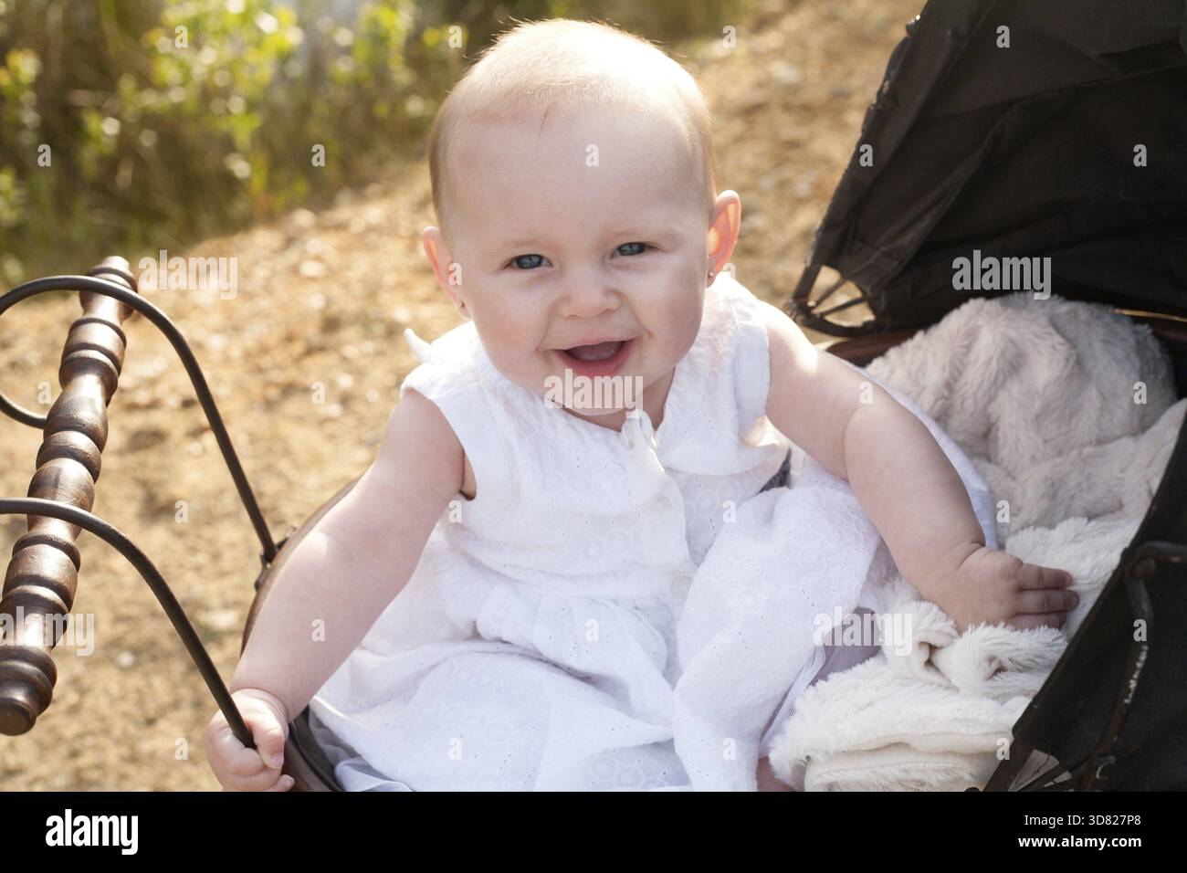 Newborn baby in pram hi-res stock photography and images - Alamy