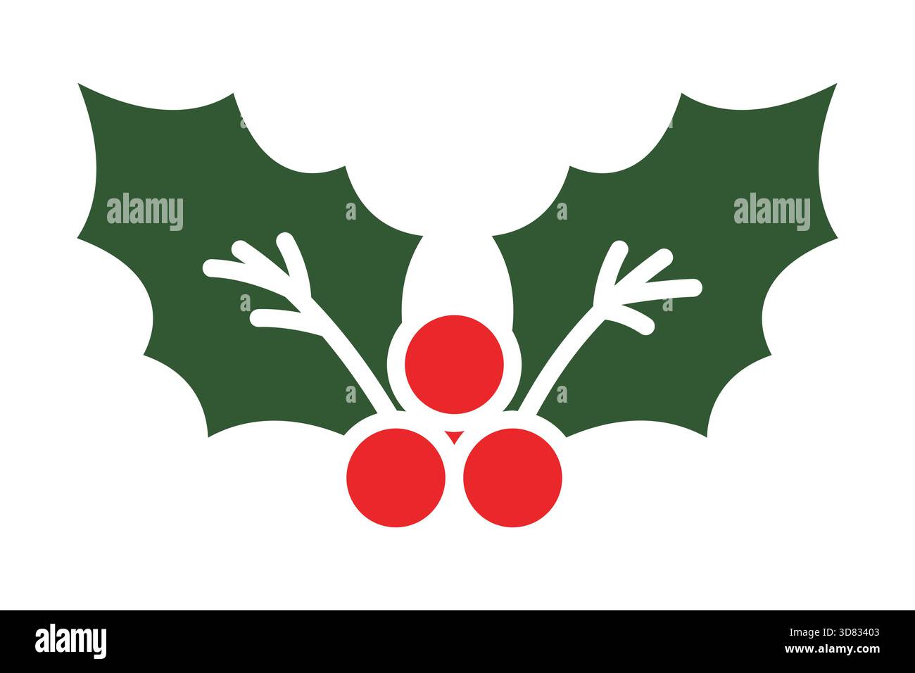 Mistletoe icon. solid icon style. icon related to christmas. christmas elements vector illustration Stock Vector