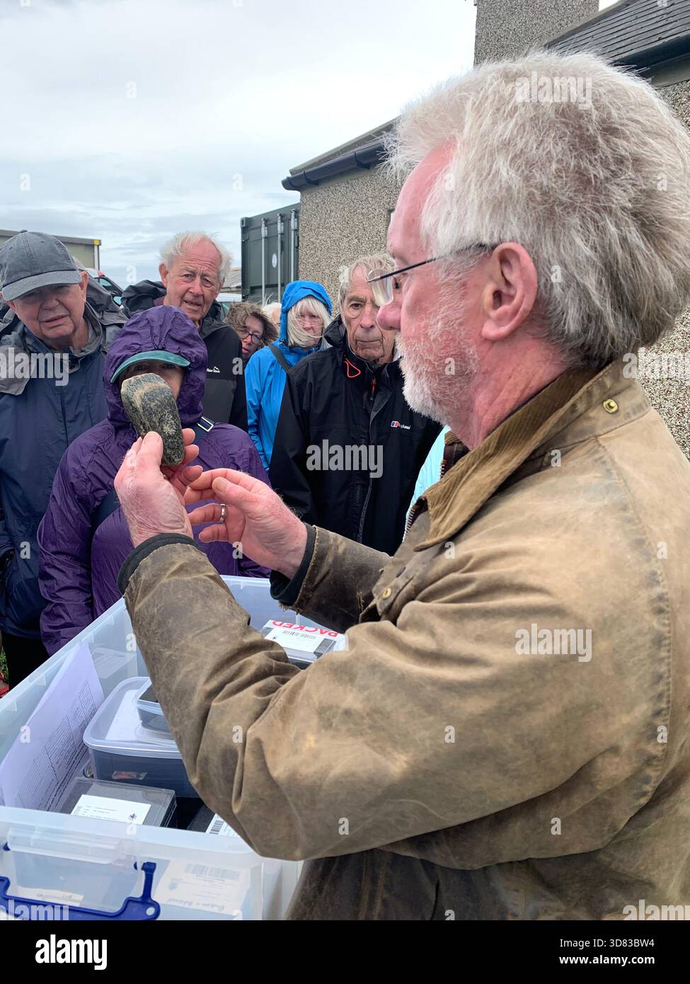 Extraordinary discovery Orkney Neolithic find ground penetrating radar Ring of Brodgar Archaeologist  Ness of Brodgar Scanning equipment found find - Smartphone Captured Stock Image