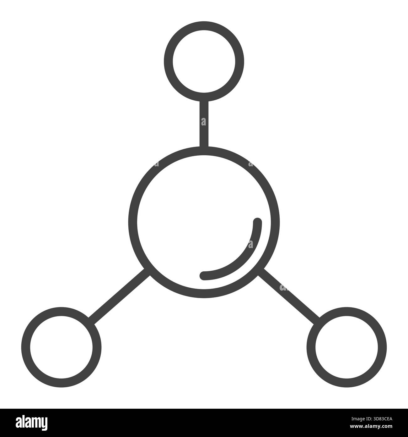 Chemistry molecular formula vector Education concept linear icon or ...