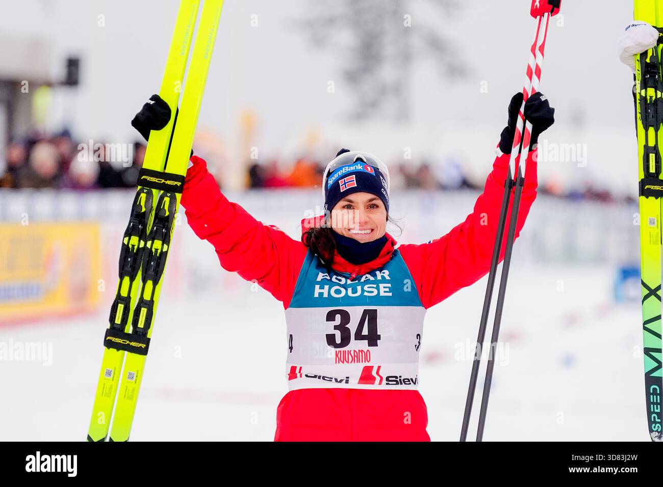 Ruka, Finland 20251128. Heidi Weng came in second place in the 10 km ...