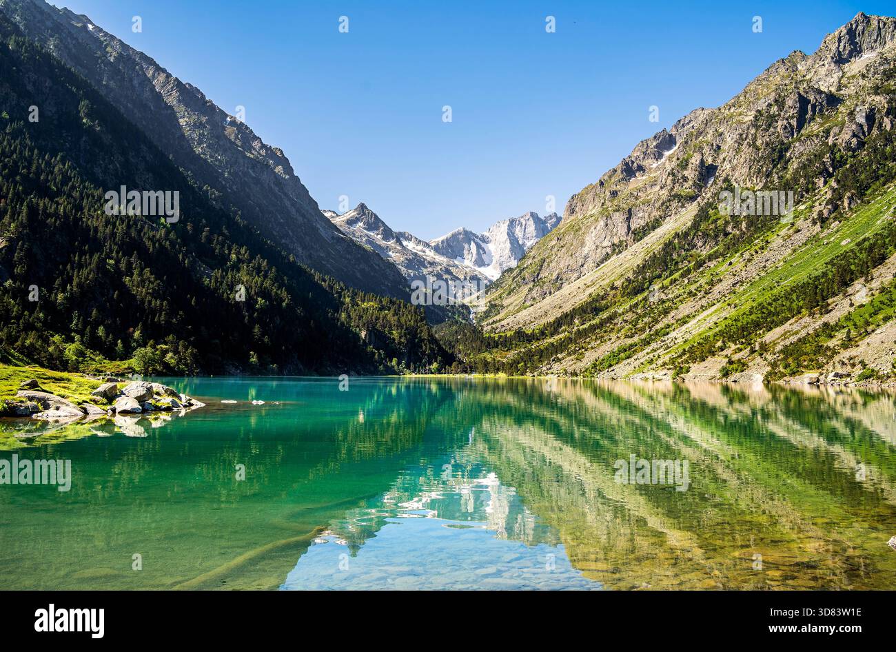 Lac De Gaube, French Pyrenees, France Stock Photo