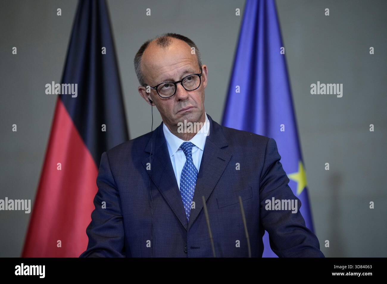 German Conf German Chancellor Friedrich Merz attends a joint press conference with ...