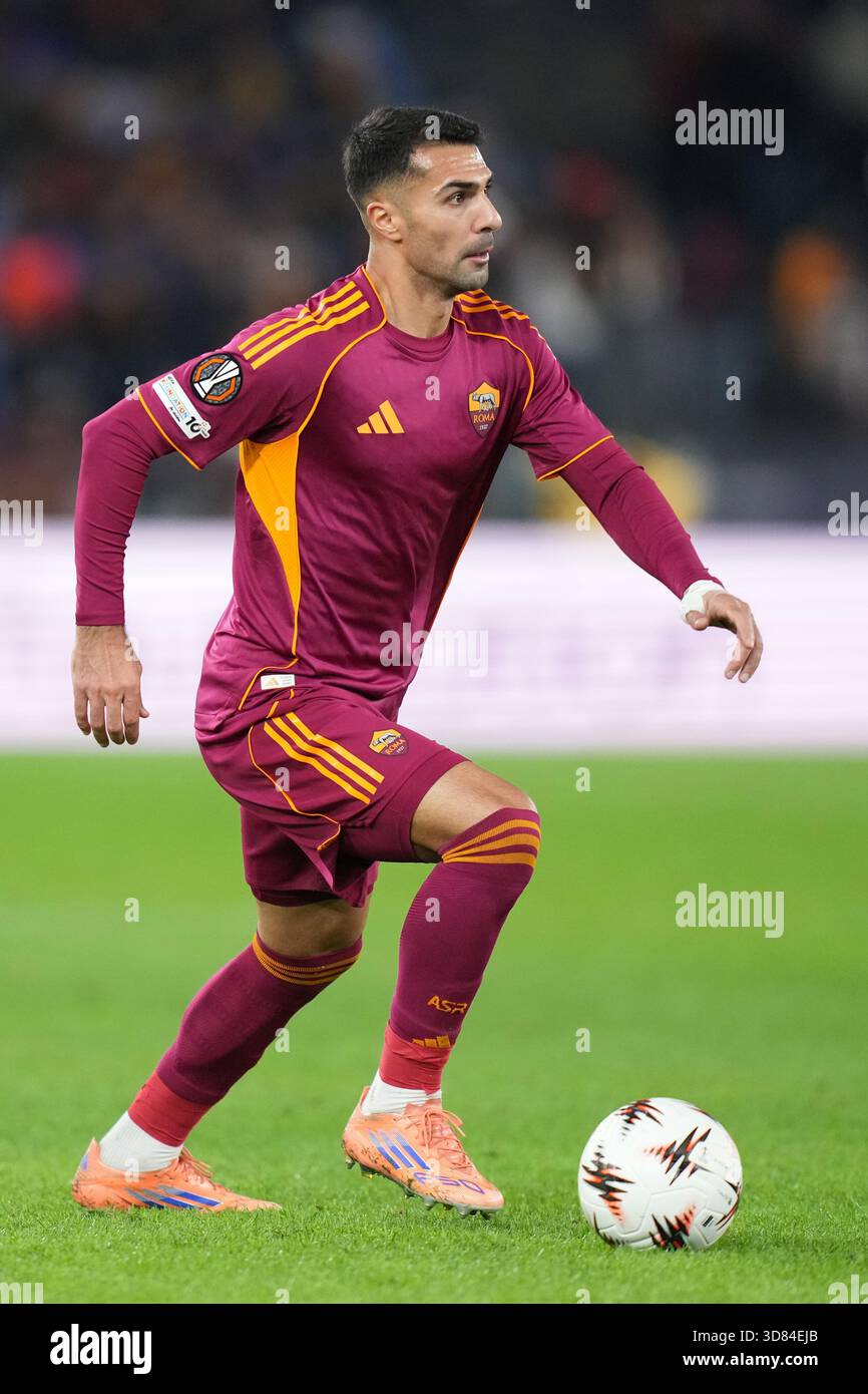 Roma’s Zeki Celik during the Uefa Europa League soccer match between ...