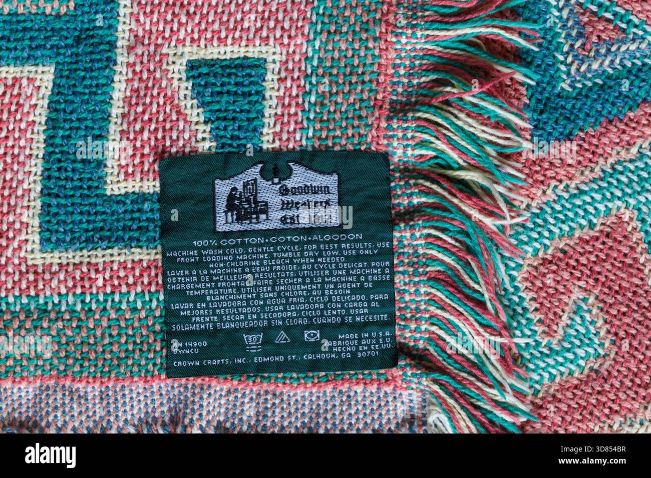 デッドストックGOODWIN WEAVERS コットン100%127×173cm デッドストックGOODWIN WEAVERS コットン100%127×173cm Goodwin