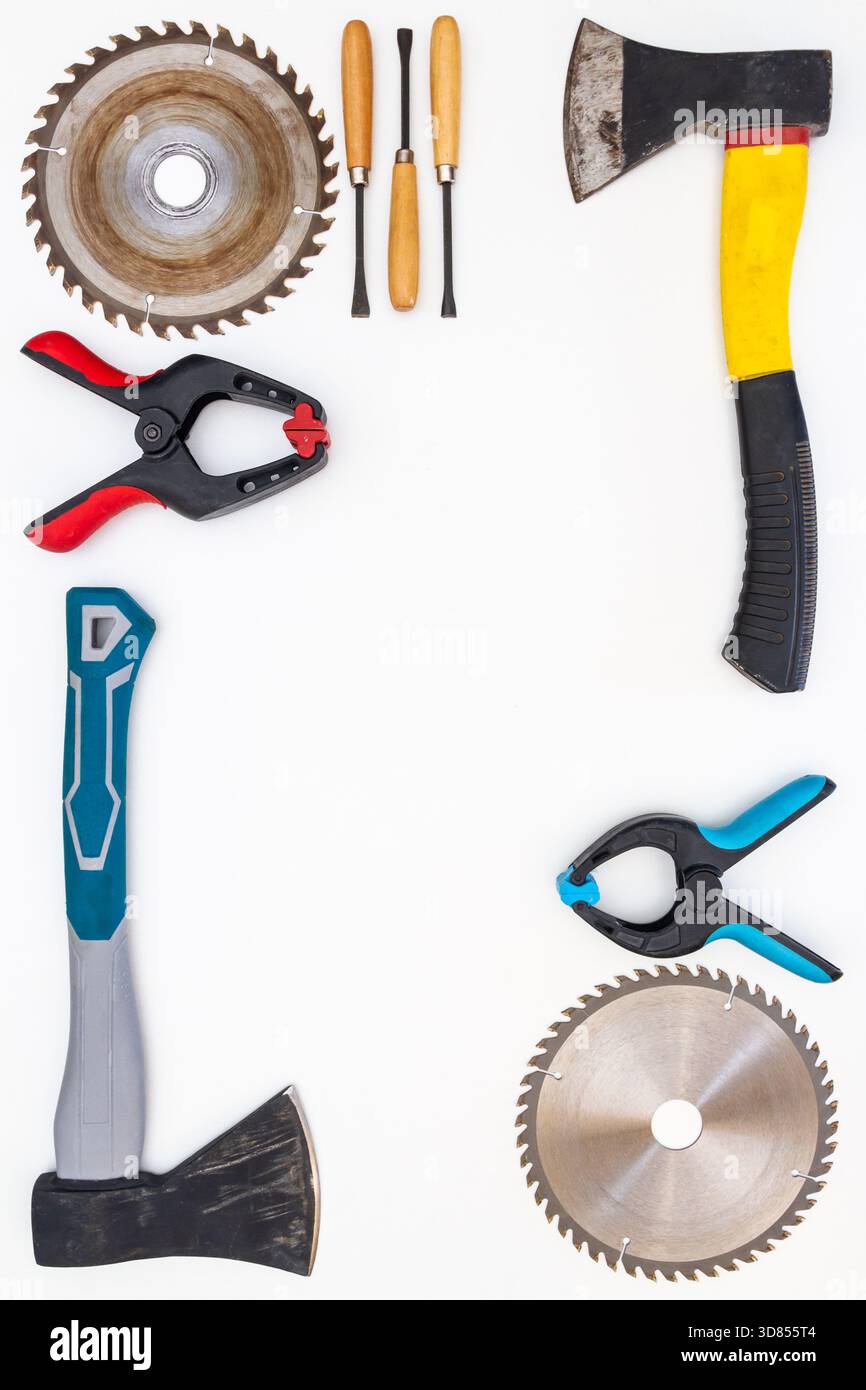 Layup Hand Tools Flat lay metal knife Cut Out Stock Images & Pictures - Alamy