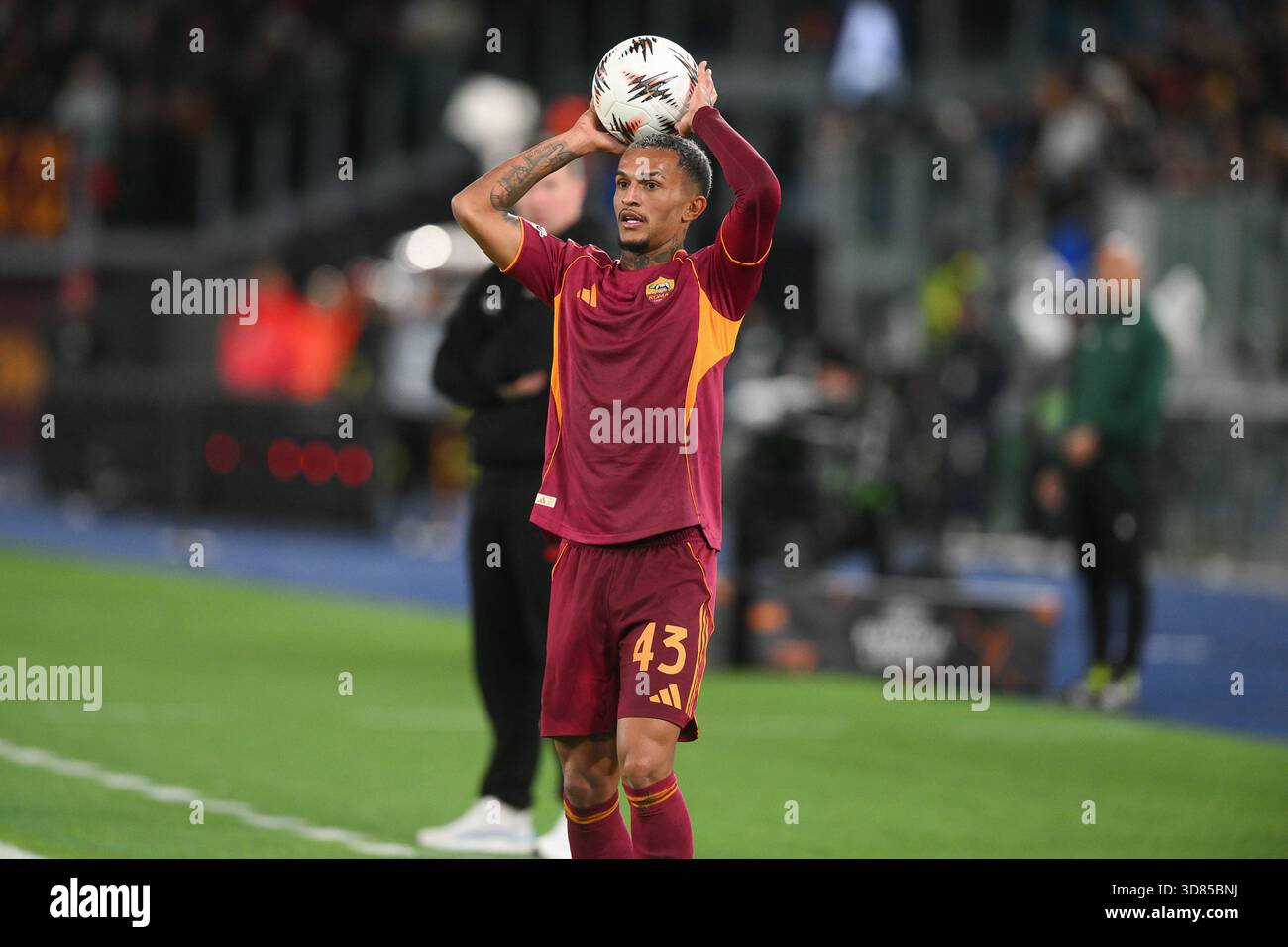 Olimpico Stadium, Rome, Italy - Wesley of AS Roma during Uefa Europa ...