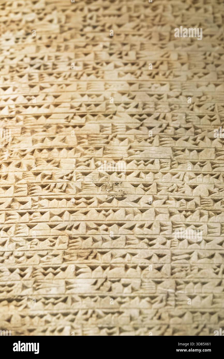 Cuneiform tablets from Assyria, in The Iraq Museum, Baghdad, Iraq Stock ...