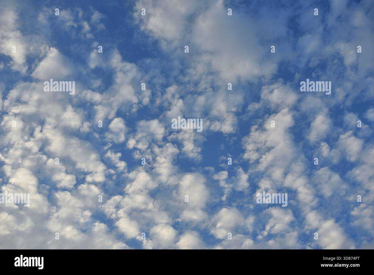 Clear blue sky with a few clouds Stock Photo