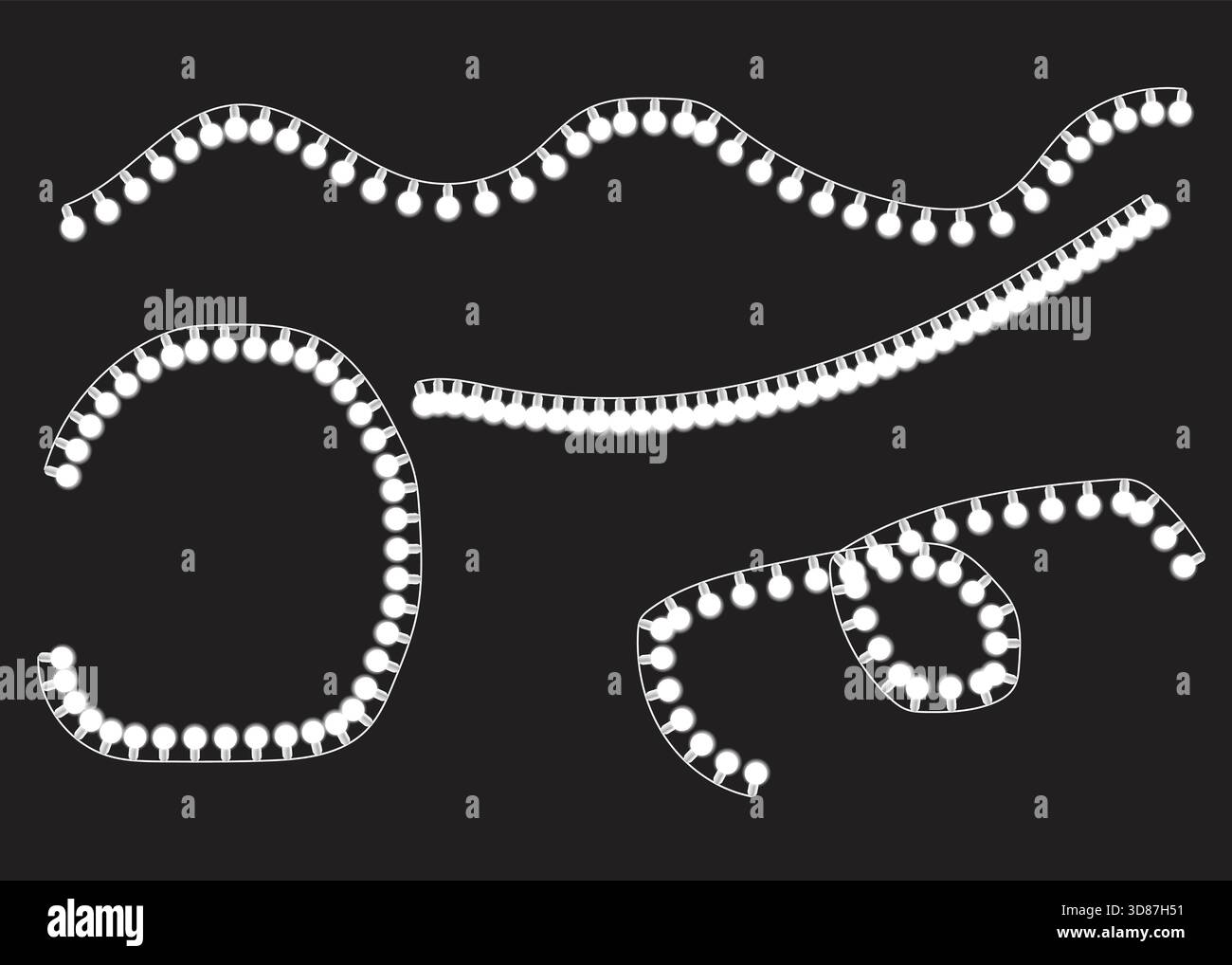 Gradient page curl graphic elements set with color variations Stock Vector