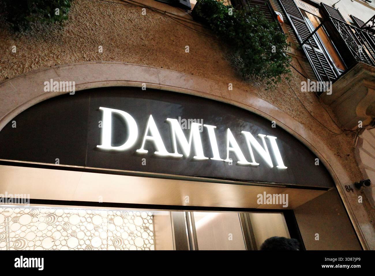 Damiani storefront and signage in Rome, Italy on November 28, 2025 ...