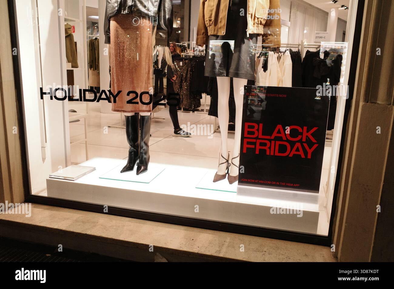 H&M storefront and signage in Rome, Italy on November 28, 2025. (Photo ...