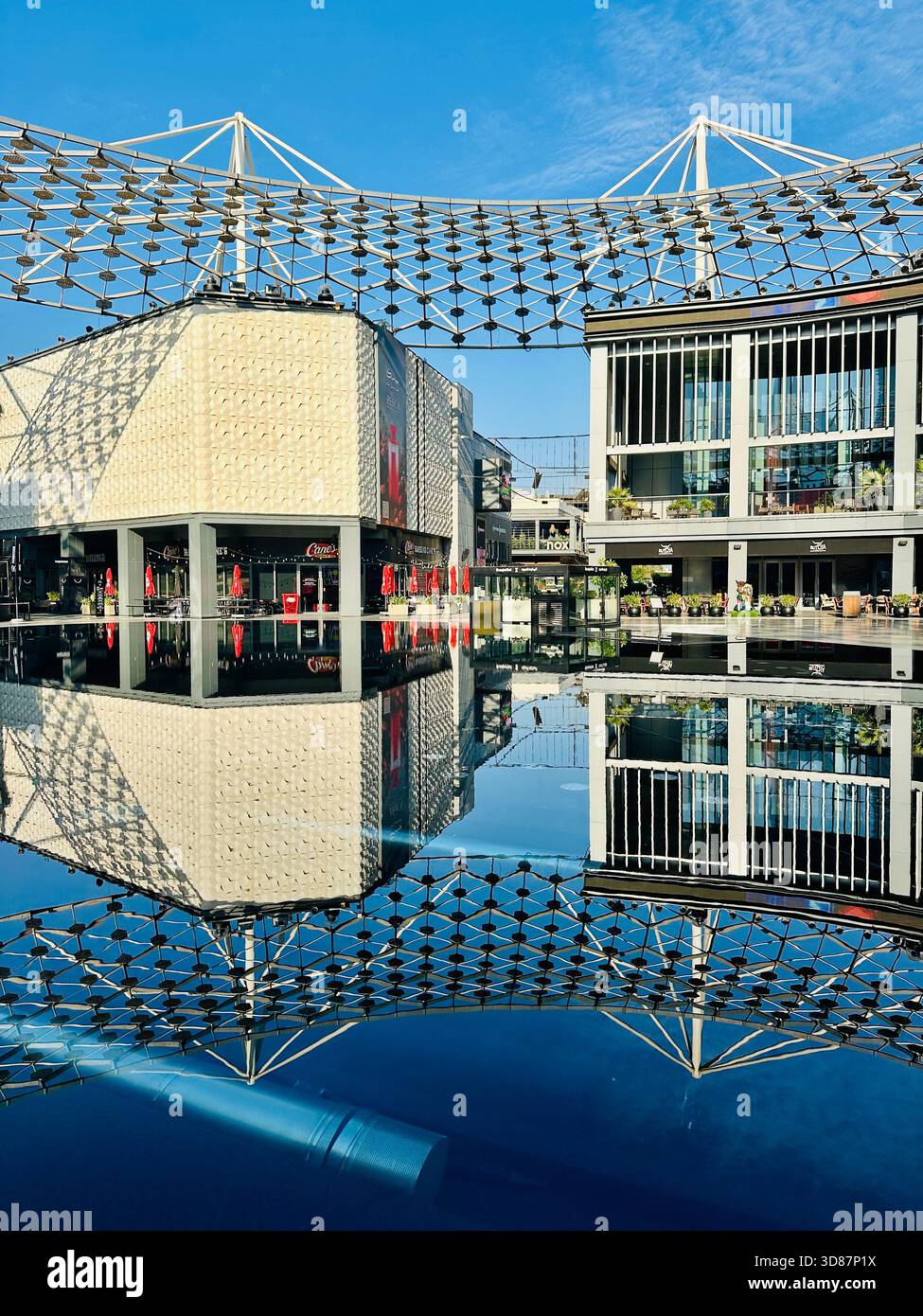 Early morning City Walk Dubaiurban lifestyle - Smartphone Captured Stock Image