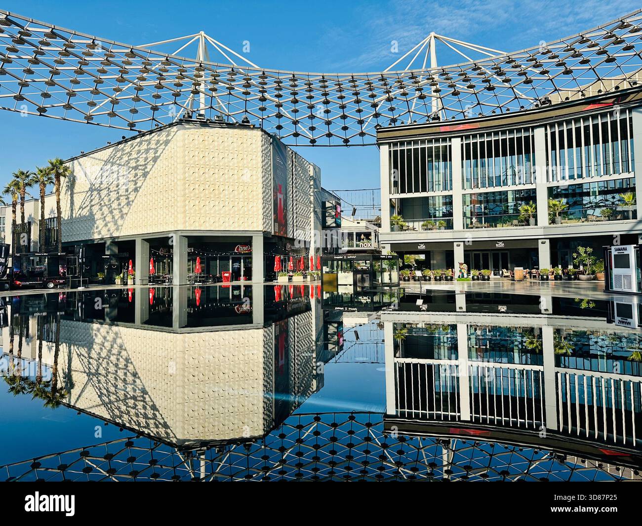 Early morning City Walk Dubaiurban lifestyle - Smartphone Captured Stock Image