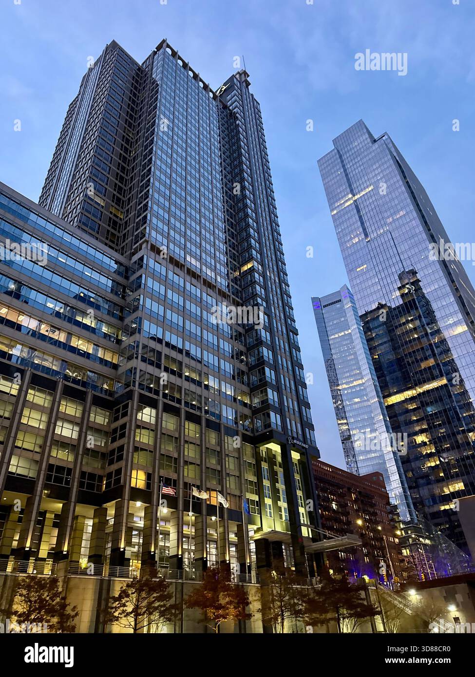 Chicago skyscrapers and their reflections - Smartphone Captured Stock Image