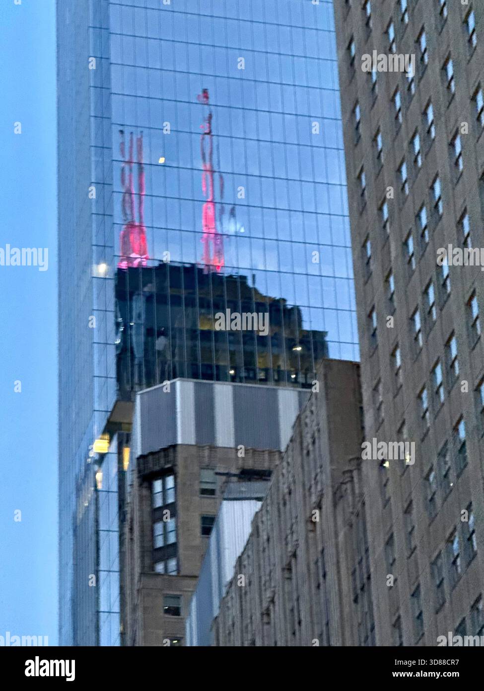 Reflection of Sears Tower in skyscraper - Smartphone Captured Stock Image