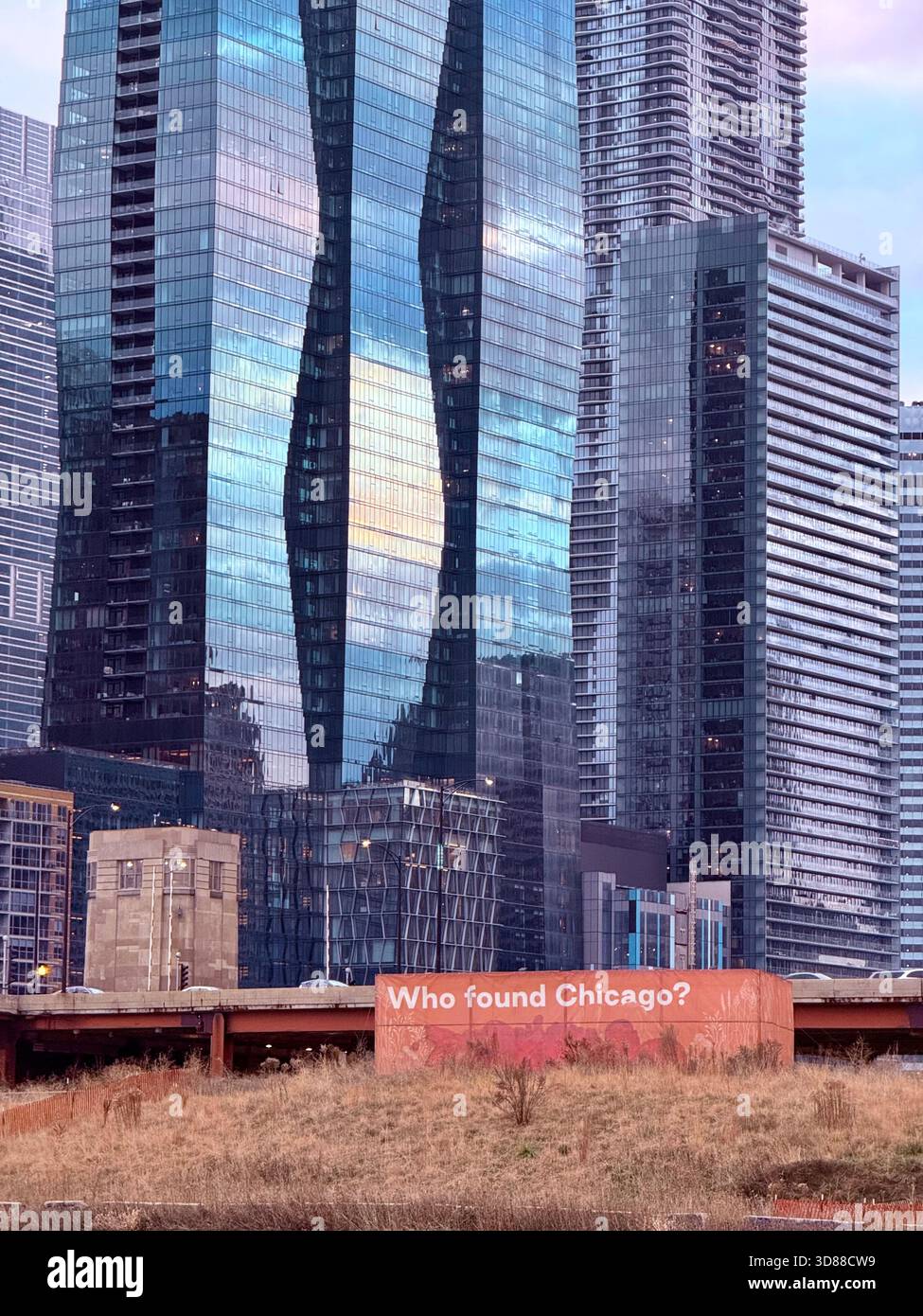 Who found Chicago? - Smartphone Captured Stock Image