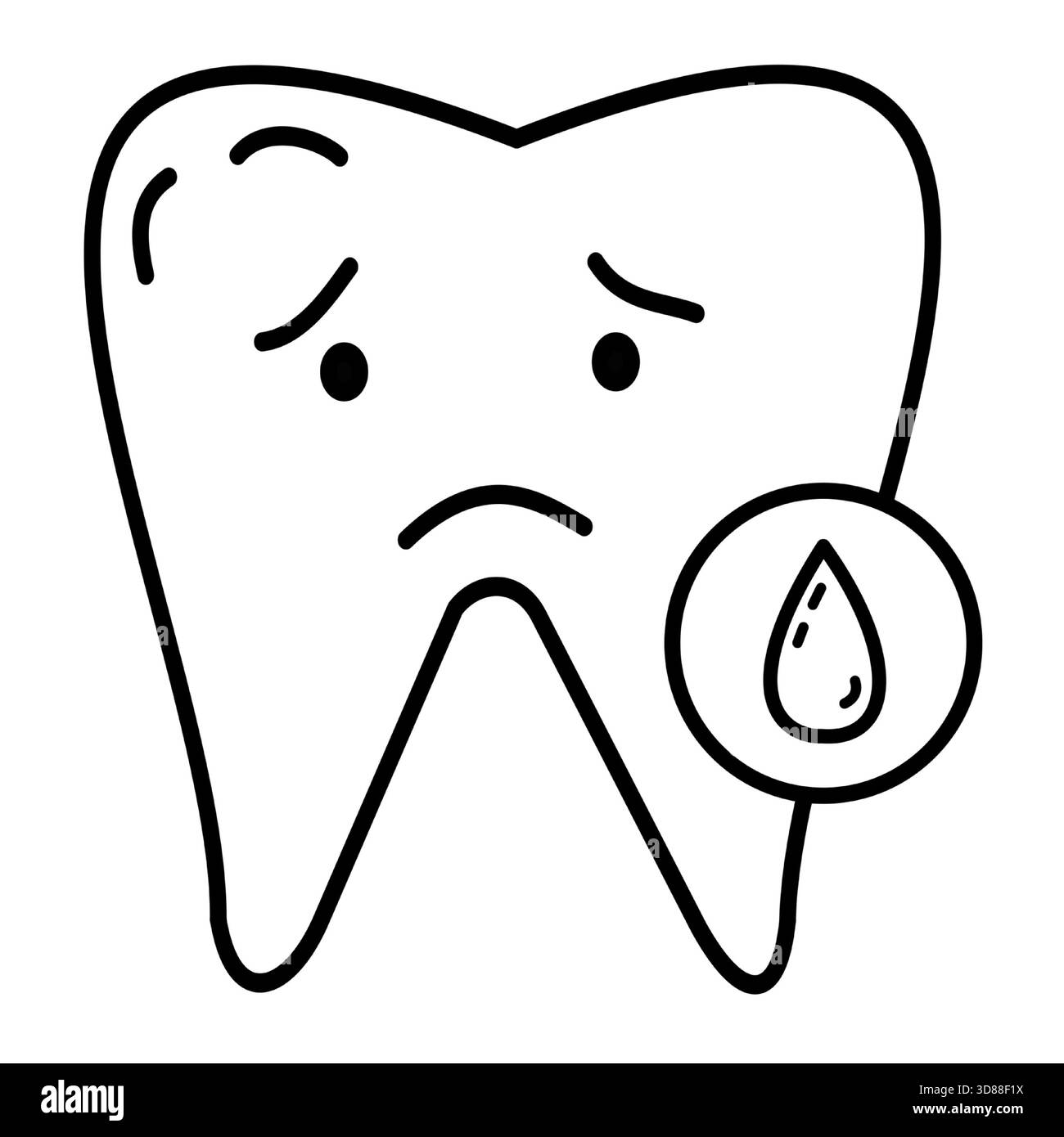 bleeding teeth gum disease dentistry dental issue medical icon Stock ...
