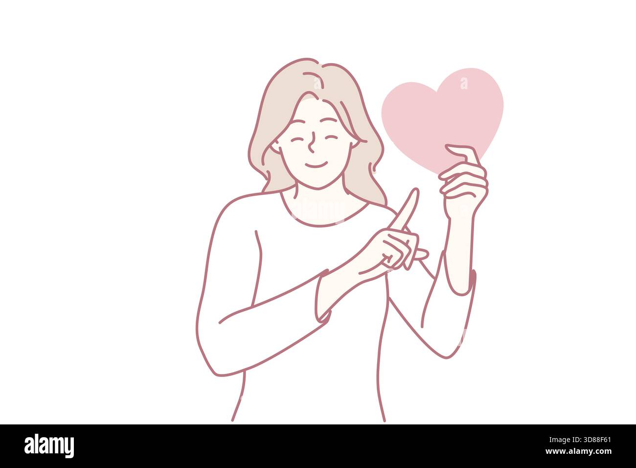 female figure displays affection while advocating social goodwill and ...