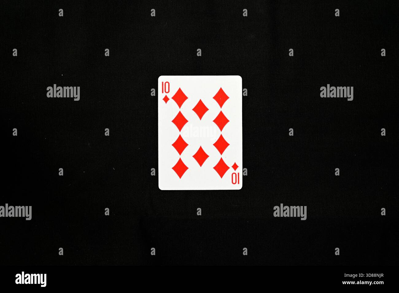 Full Set of Poker Cards - Ten of Diamonds Stock Photo