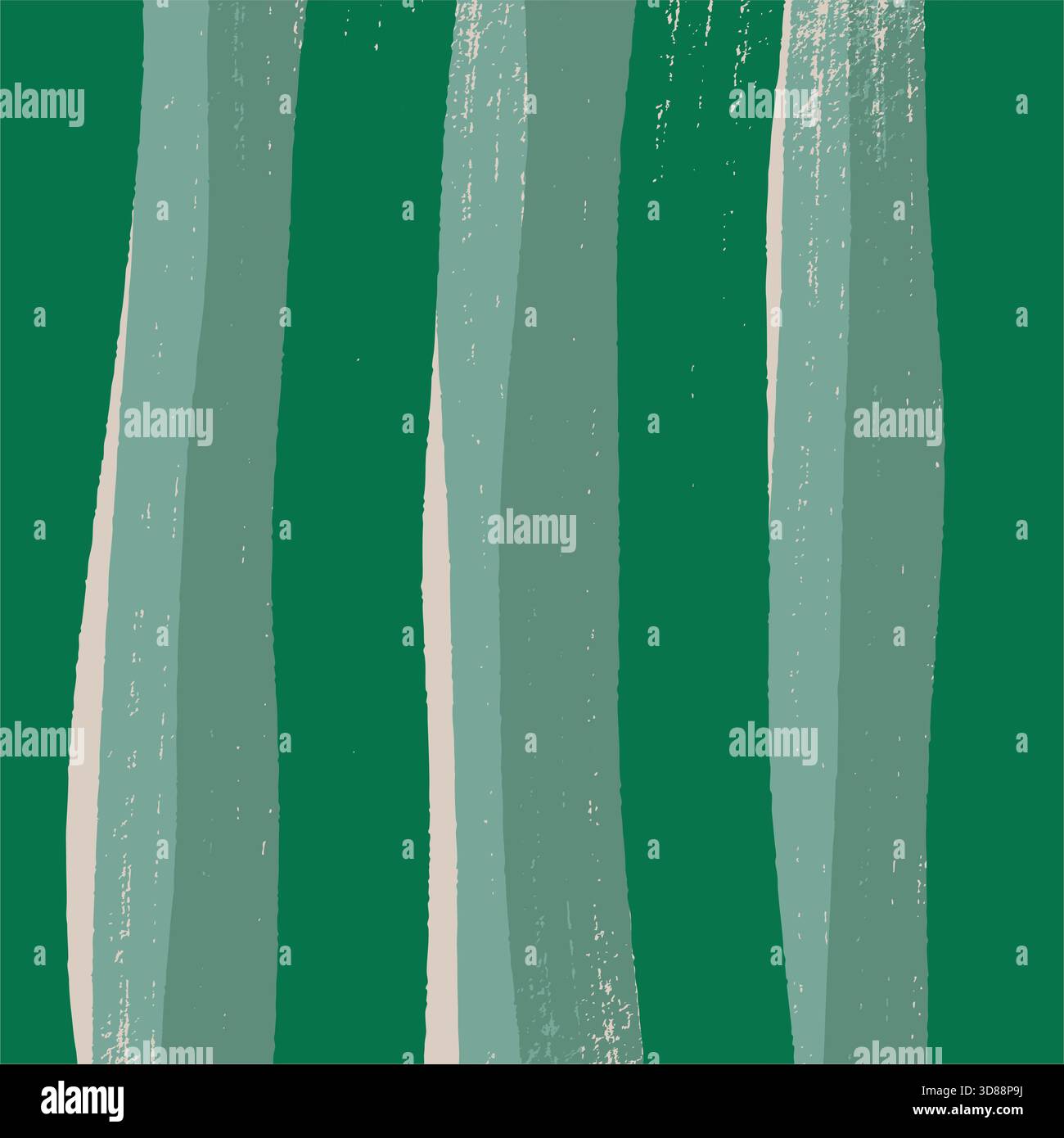 Vertical broad painted brush strokes seamless pattern in green tones Stock Vector