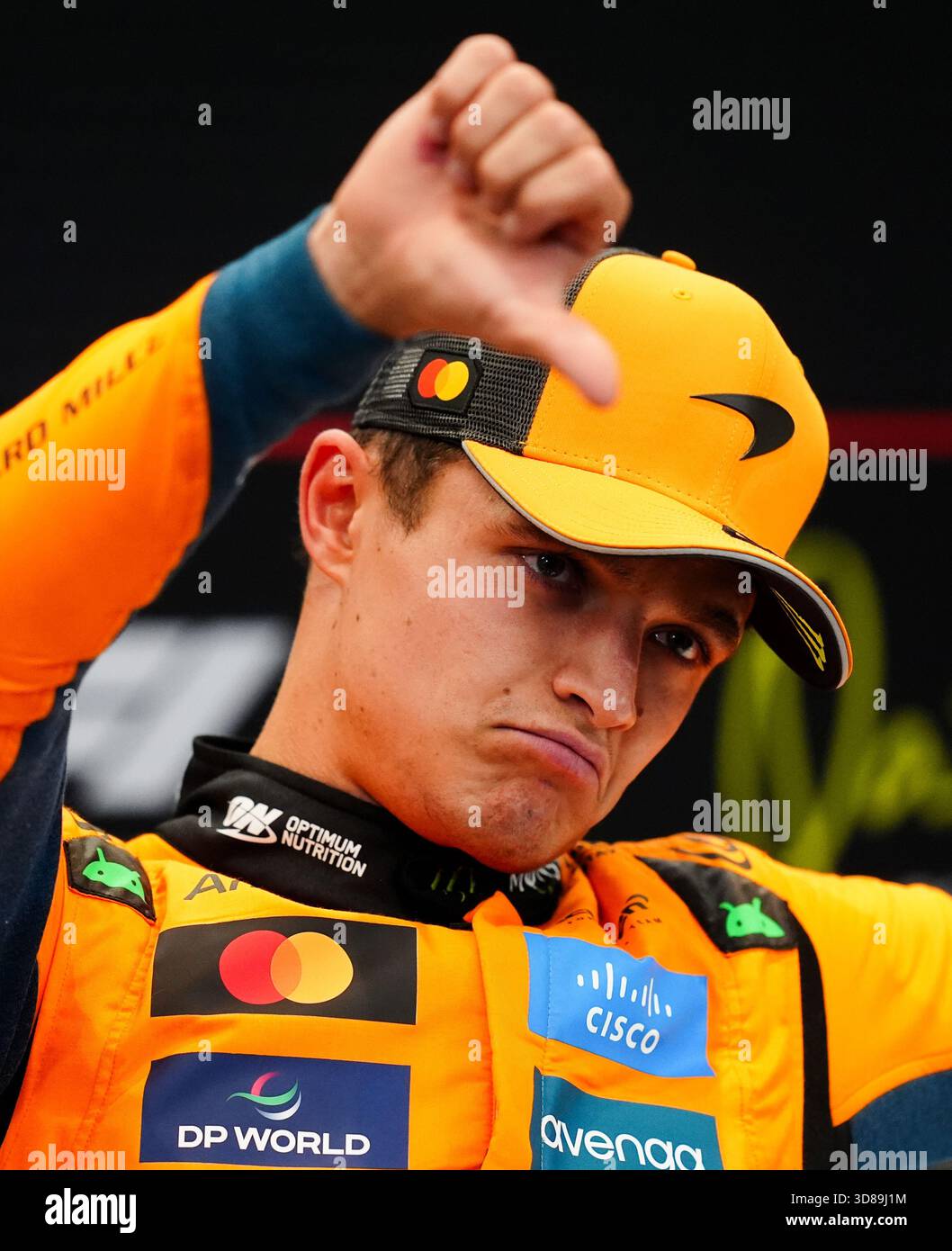 Lando Racing Driver Sign McLaren driver Lando Norris following the sprint race at the Lusail ...