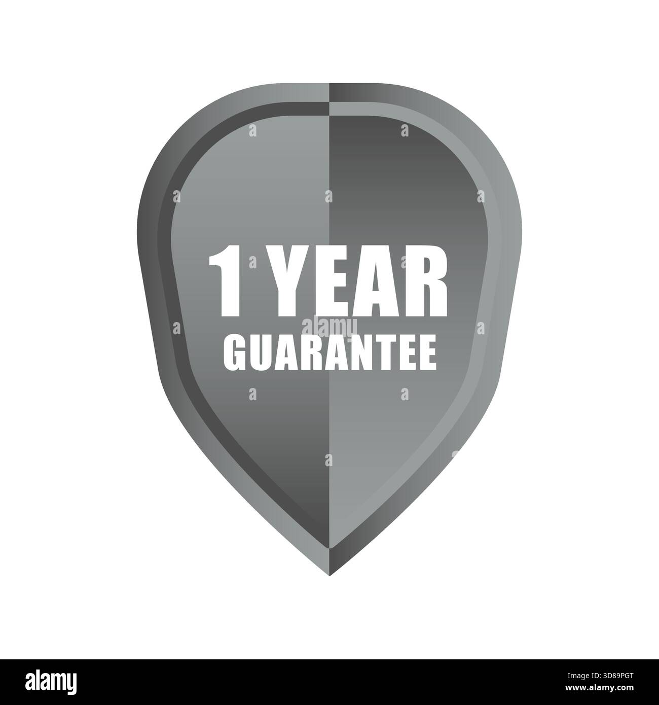 One year icon. Guarantee shield symbol. Warranty promise Vector ...