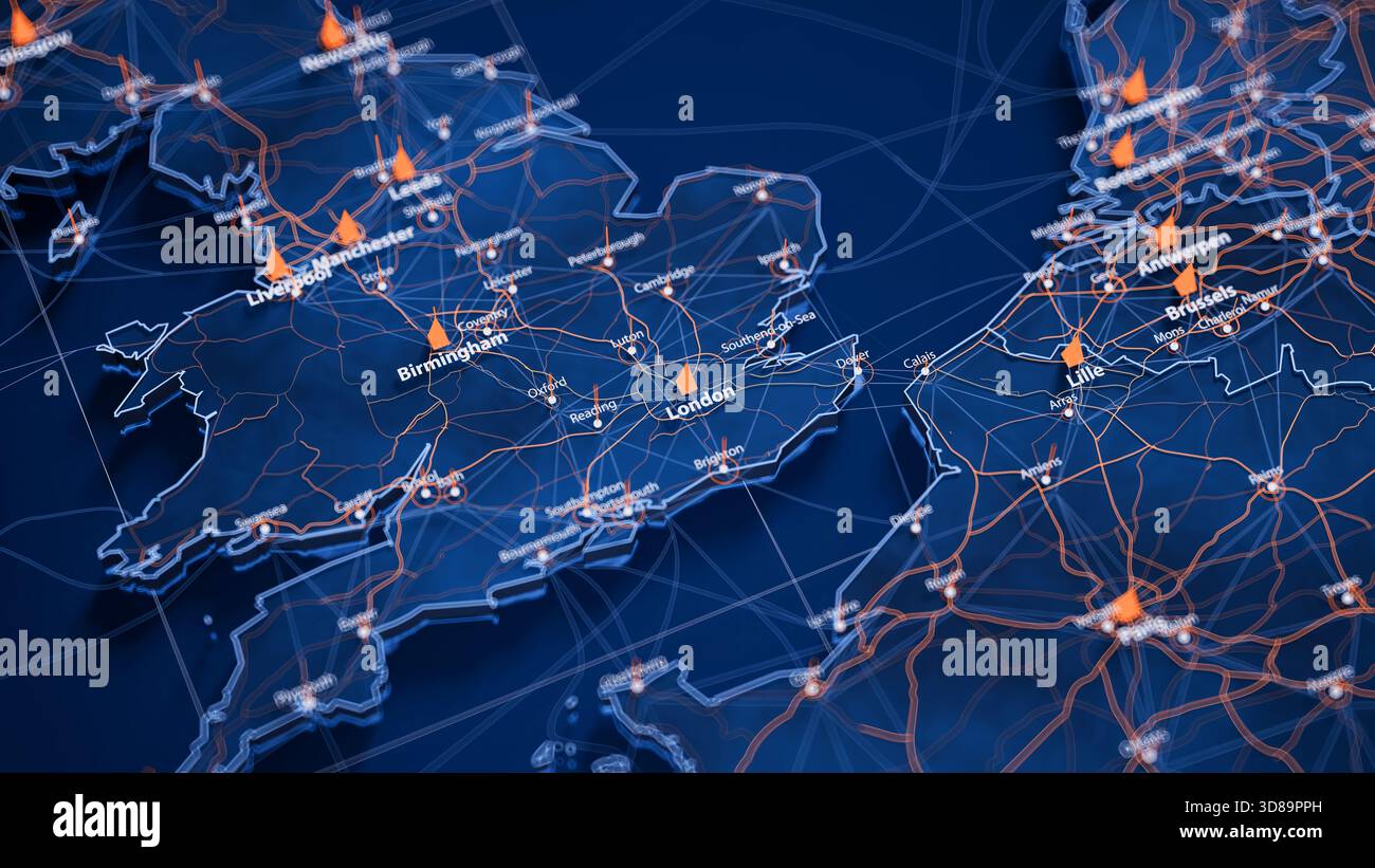 London map big data visualization. Futuristic map infographic of city ...