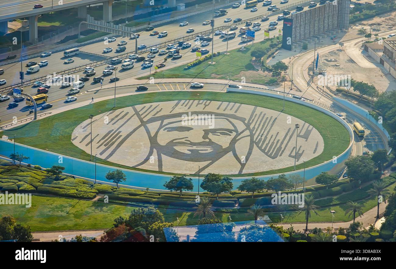 11 29 2025 - Dubai, UAE. Sheikh Zayed Iconic picture. Portrait of ...