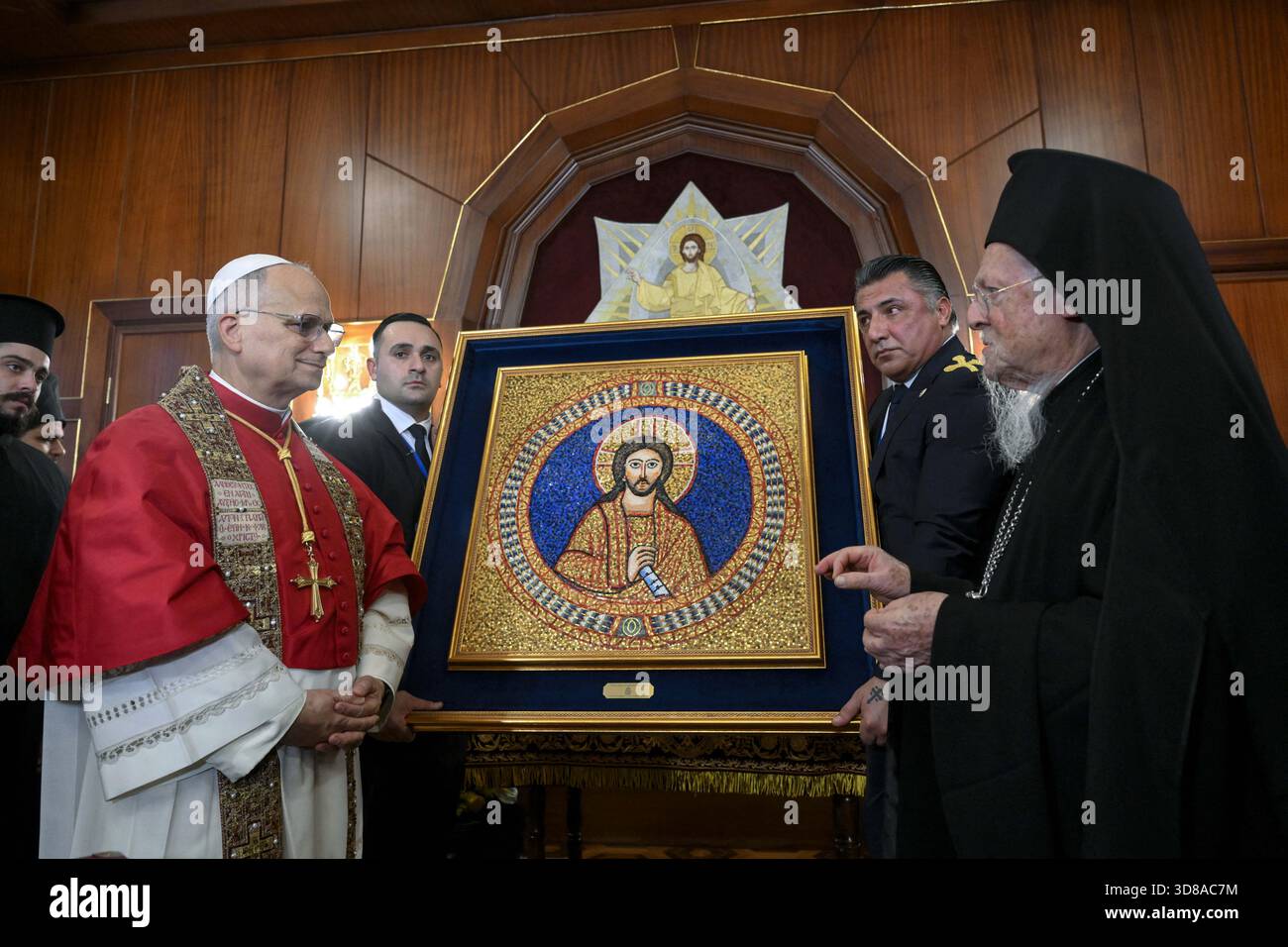 Pope Leo XIV and Ecumenical Patriarch of Constantinople Bartholomew I ...