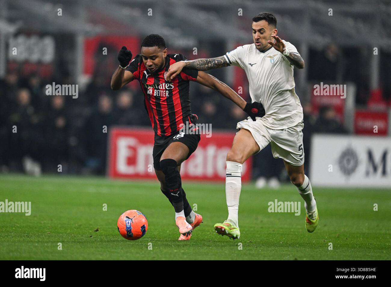 Christopher Nkunku of AC Milan in action during the Italian Serie A ...