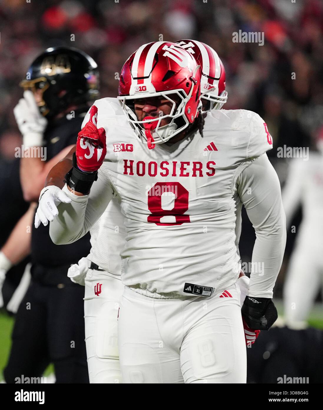 WEST LAFAYETTE, IN - NOVEMBER 28: Indiana Hoosiers defensive lineman ...