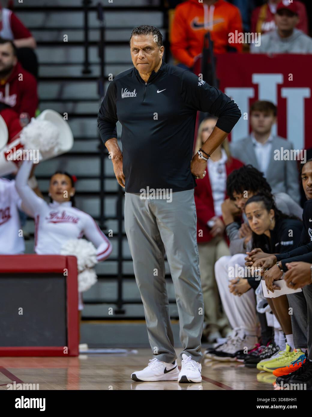 Bethune-Cookman head coach Reggie Theus watches on during an NCAA