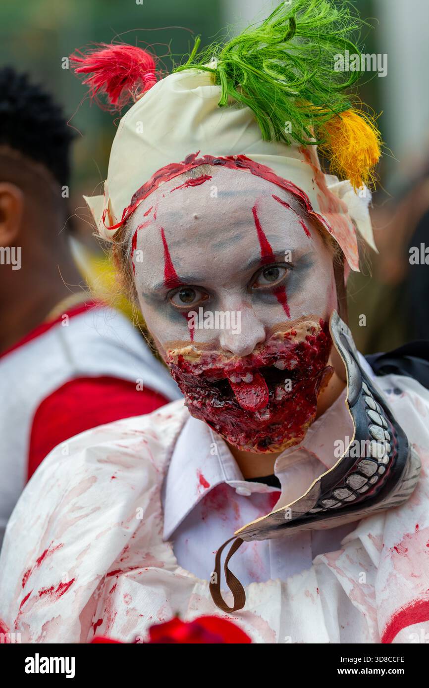 Zombie walk event  in Montreal,Quebec,Canada Stock Photo