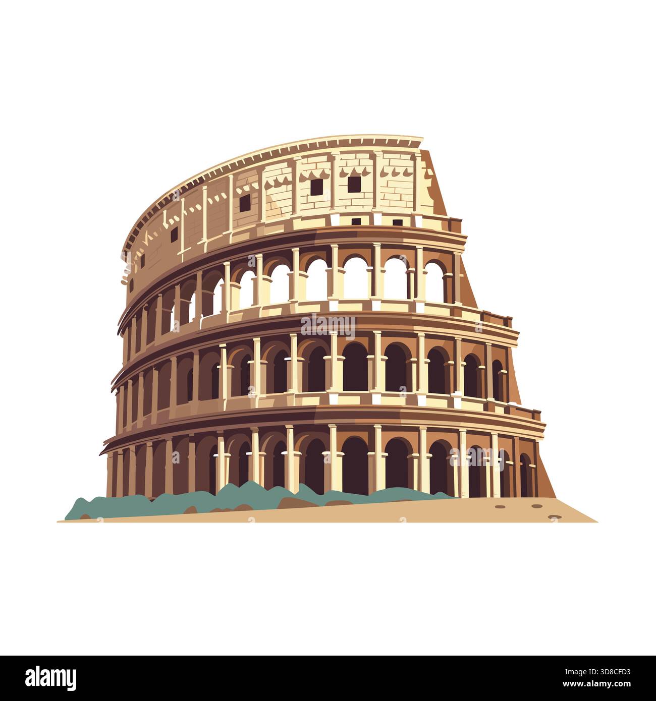 This graphic depicts a portion of the Colosseum. This ancient ...