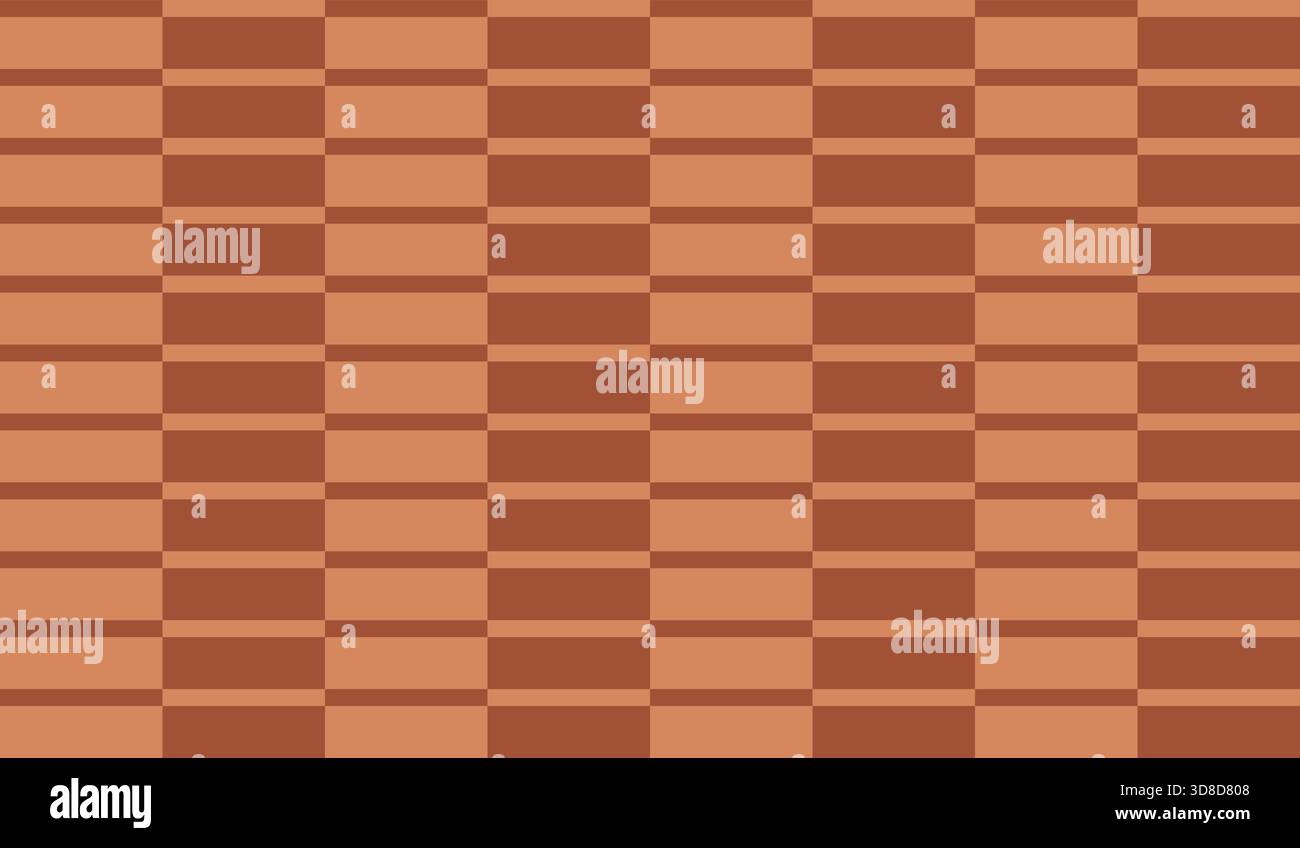 Brown terracotta wall bricks seamless pattern background abstract wallpaper graphic texture vector illustration Stock Vector