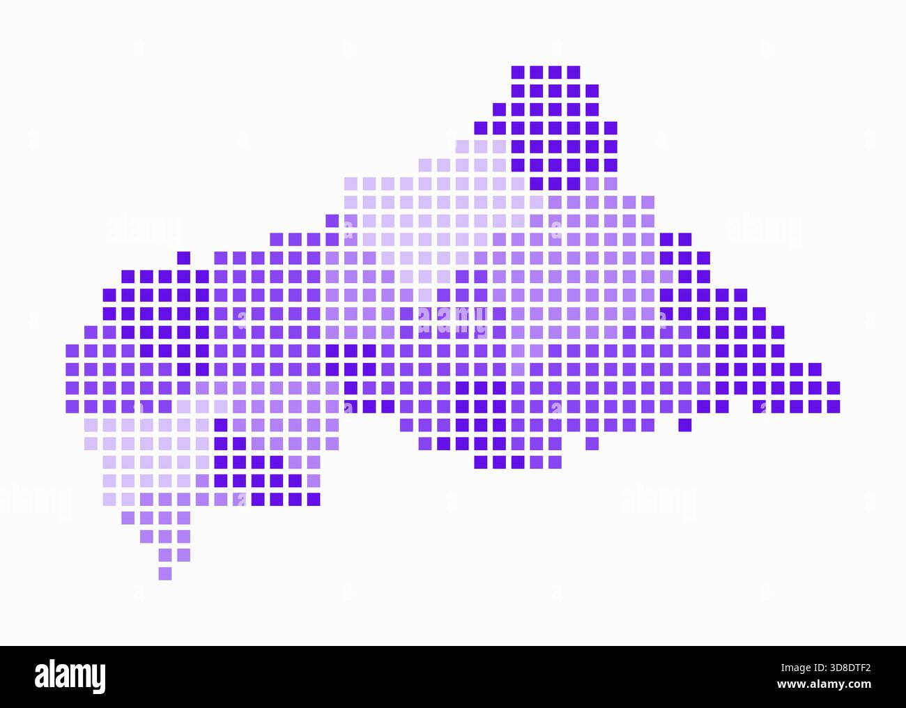 Central African Republic dotted map. Digital style map of the country ...