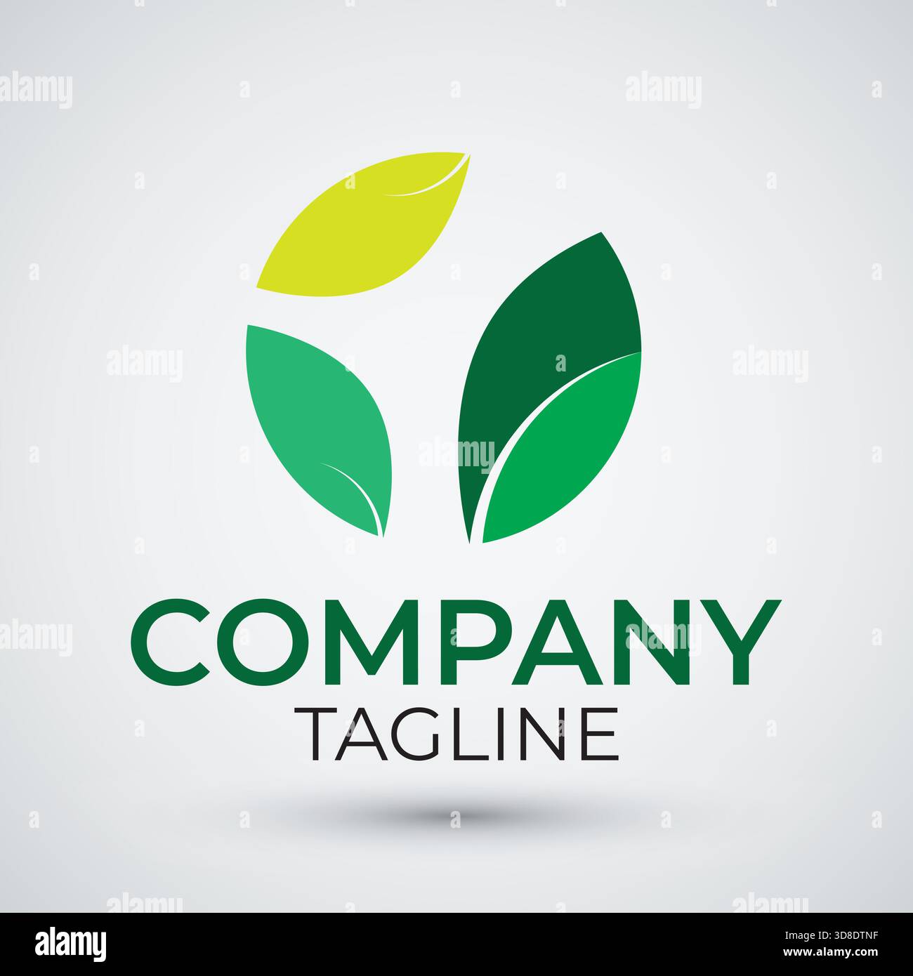 Circle Green leaf logo icon vector illustrations Stock Vector
