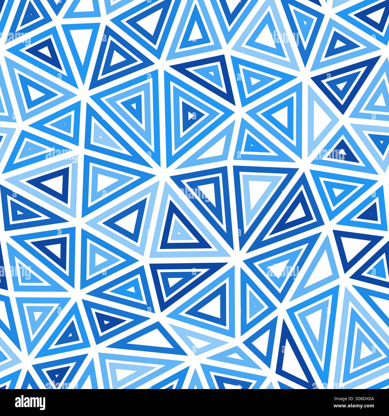 Triangles pattern geometric design. Large shape size. Multiple repeated inner triangles. Monotone colored style. Repeatable pattern. Stock Vector