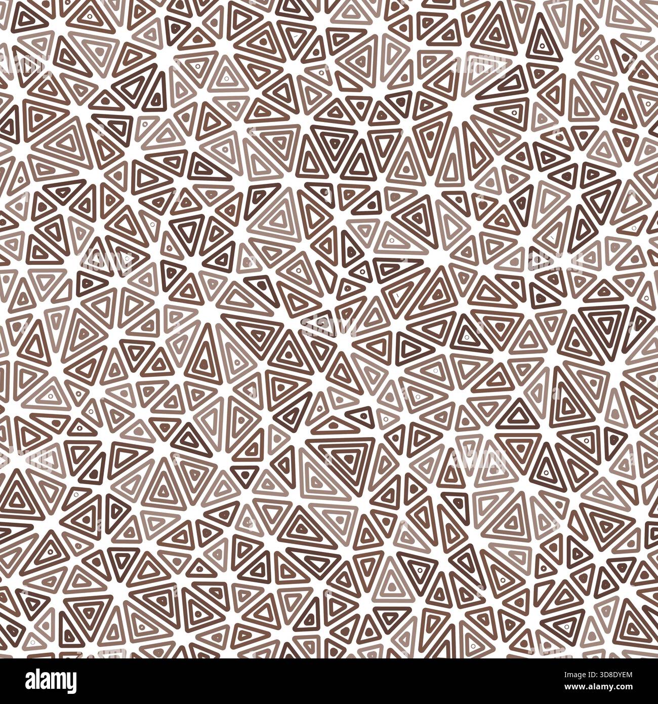 Geometric template background. Compact triangle size. Multiple repeated inner triangles. Mono tone style. Repeatable pattern. Modern vector tiles. Stock Vector