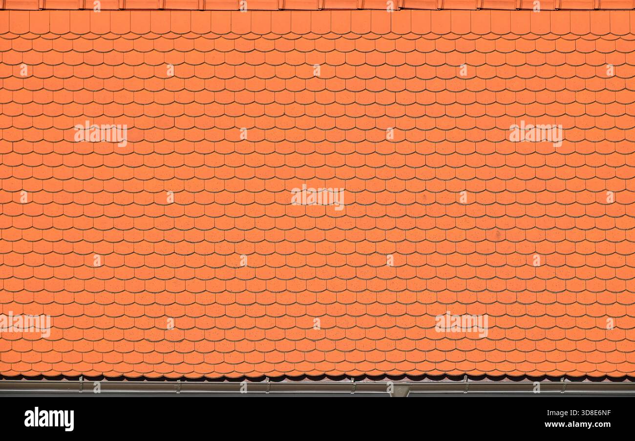 Gutter Texture Rood Orange red roof tiles forming a classic European architectural texture ...