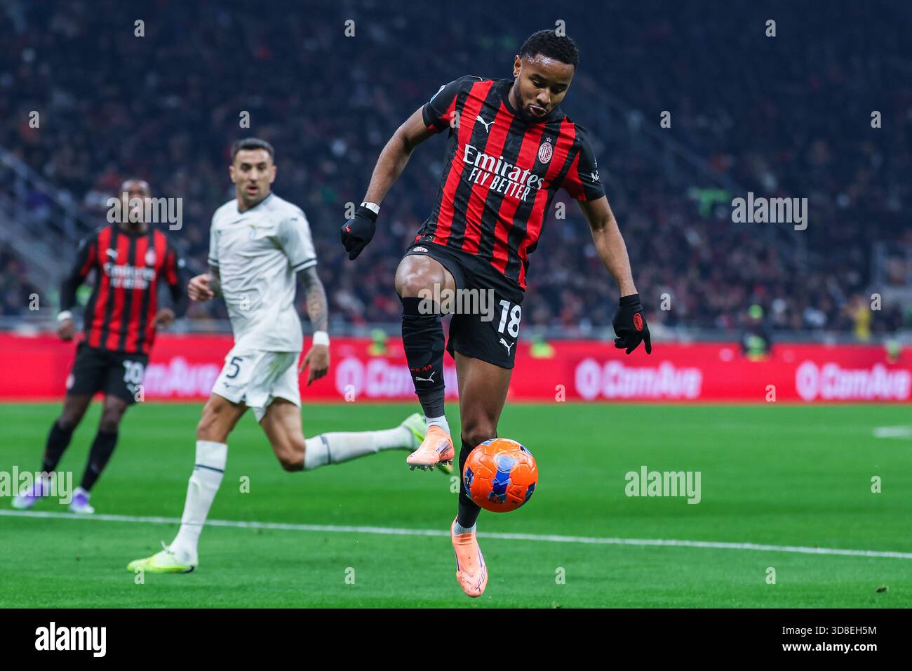 Christopher Alan Nkunku of AC Milan seen in action during Serie A 2025/ ...