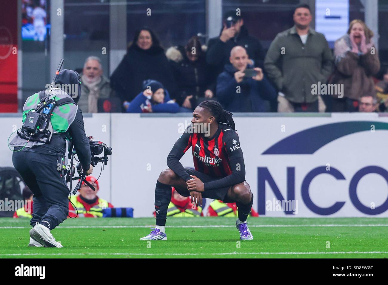 Rafael Leao of AC Milan celebrates after scoring a goal during Serie A ...