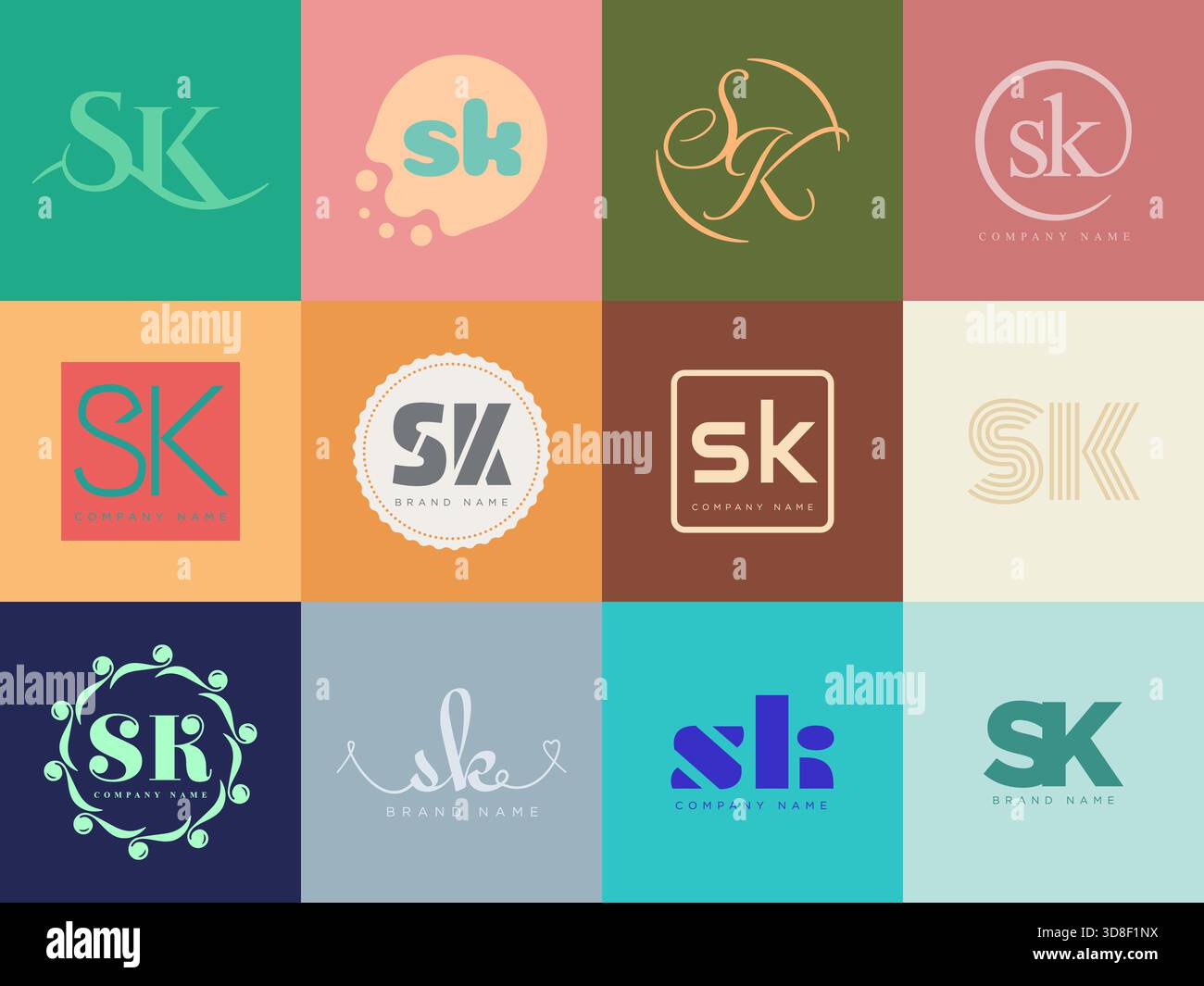 Sk Text Sk text logo hi-res stock photography and images - Alamy